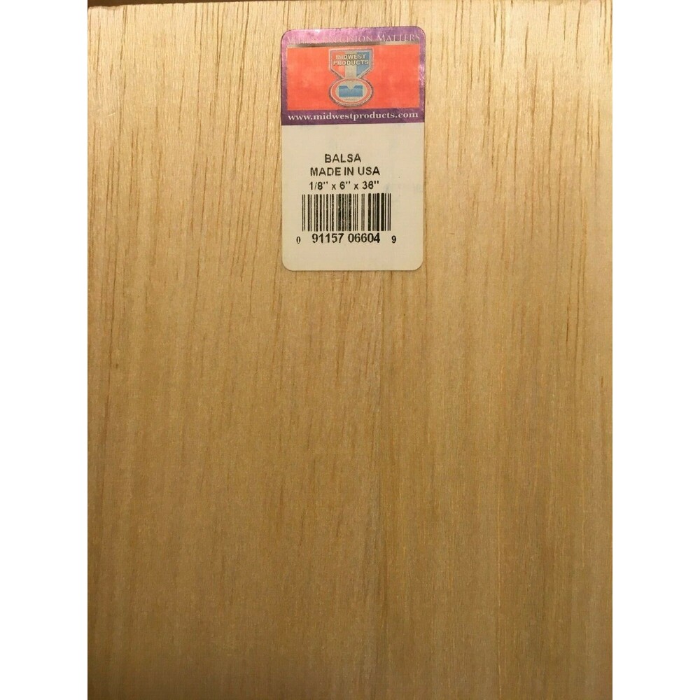 Midwest Balsa Wood 1/8 X 6 X 36in (1)pc